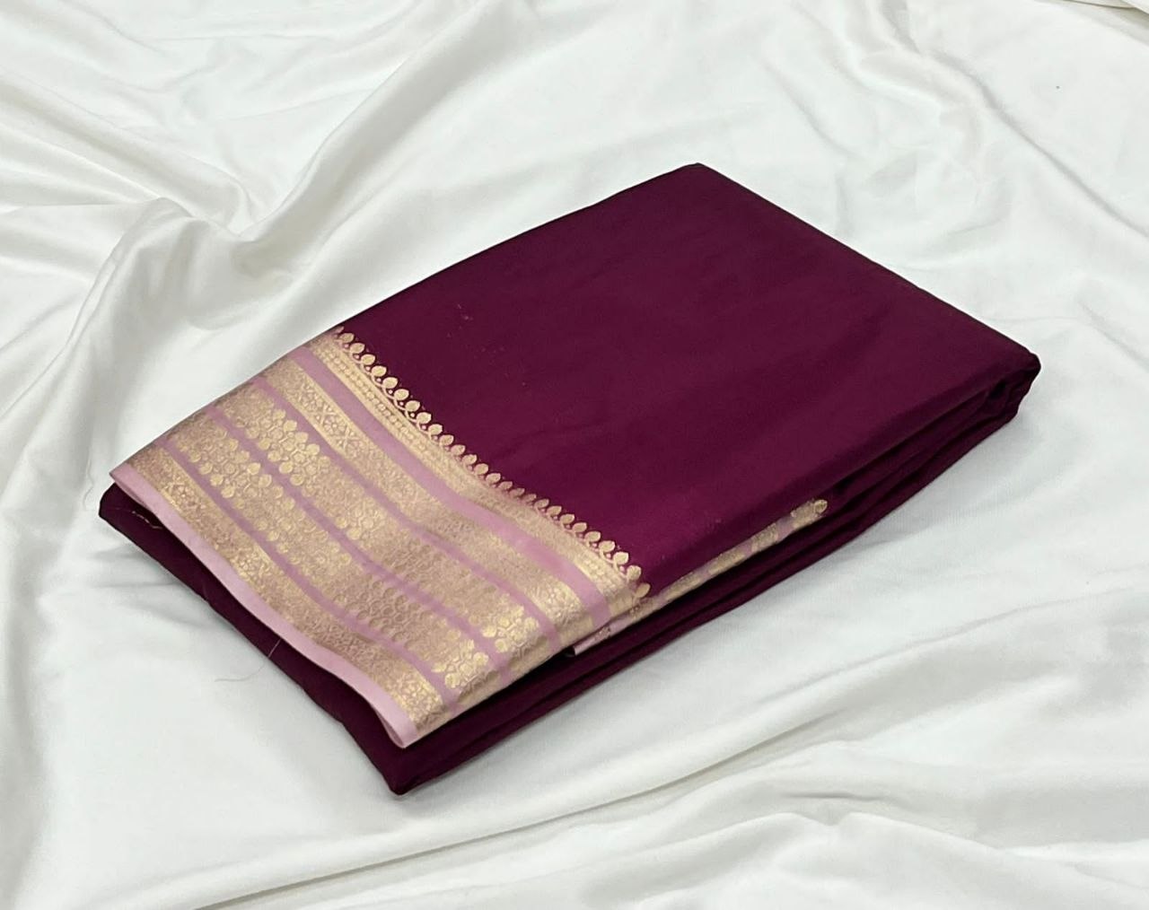 Mysore Crepe Silk Saree - Tangerine Orange